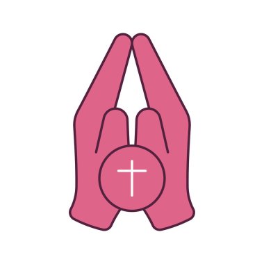 Hıristiyan ibadeti Dua simgesi vektörü