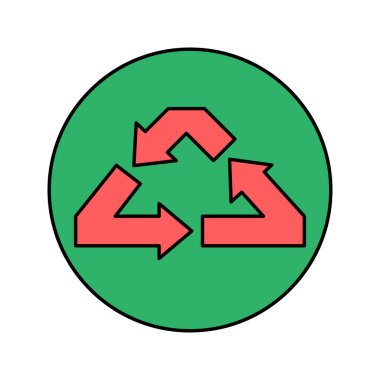 yaratıcı geri dönüşüm şekli vektörü