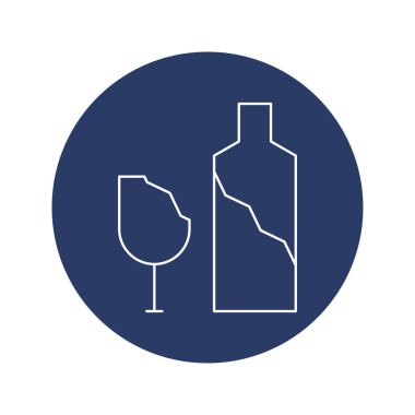 Kırık cam ve şişe simgesi