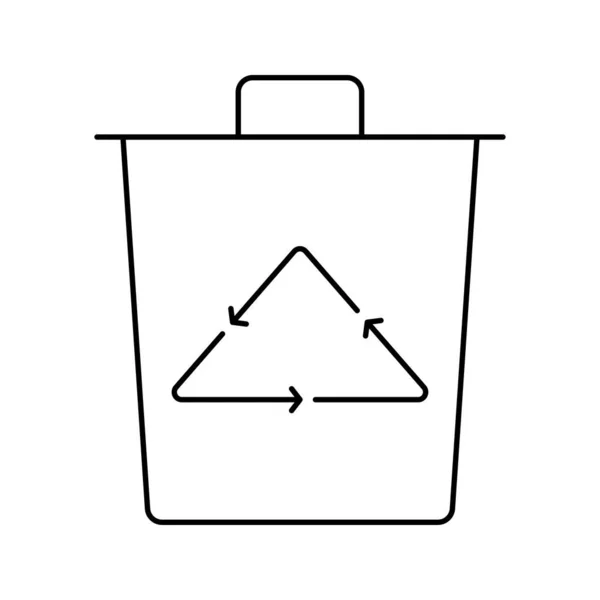 Çöp Kutusu Simgesi Vektörünü Sil Geri Dönüştür — Stok Vektör