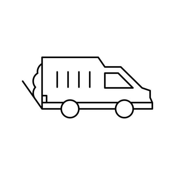 Garbage Delivery Car Icon Vector — Stock Vector