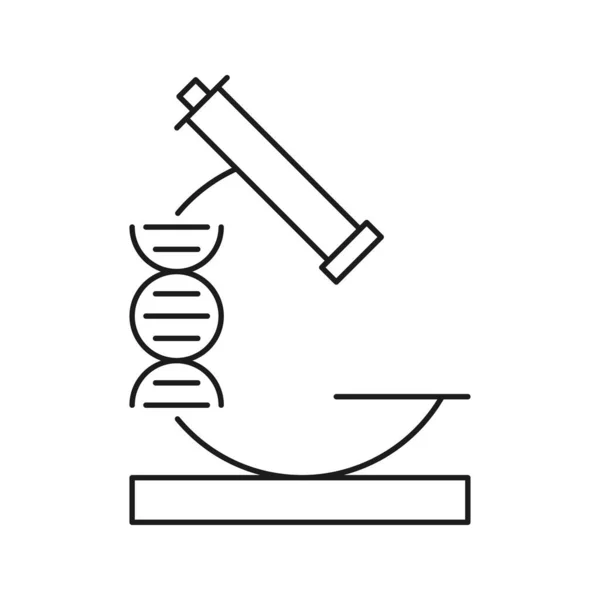 Піктограма Дослідницького Мікроскопа Лабораторії Днк — стоковий вектор