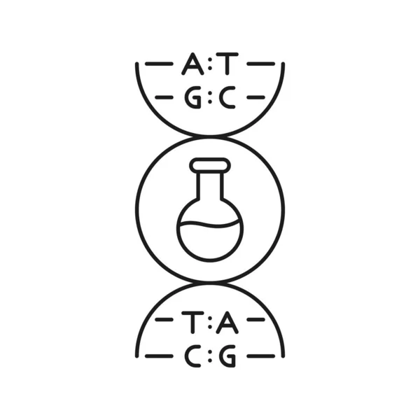 DNA laboratuarı tıbbi ikon vektörü