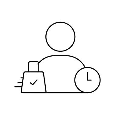 avatar güvenlik kilidi simge vektörü