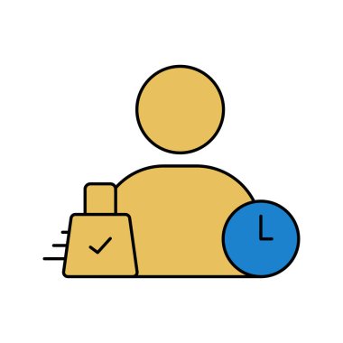 avatar güvenlik kilidi simge vektörü