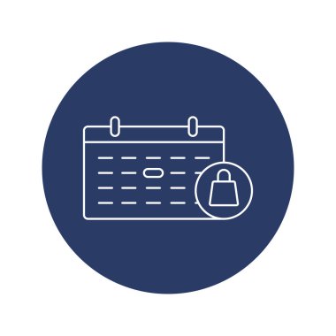 Yaratıcı takvim tarih kilidi simgesi