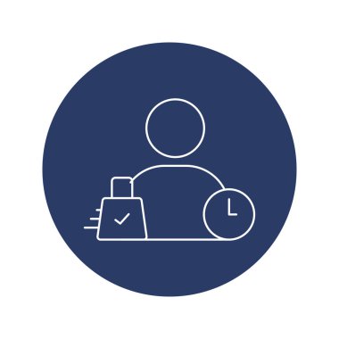 avatar güvenlik kilidi simge vektörü