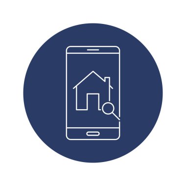 Çevrimiçi akıllı telefon ev bulma simgesi