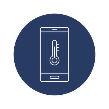 akıllı telefon hava sıcaklığı ikon vektörü