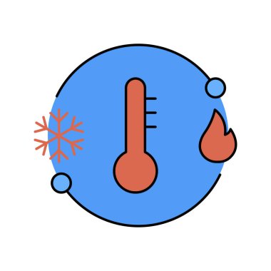 Hava sıcaklığı metre simgesi vektörü