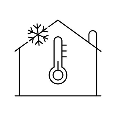 Oda soğutma ölçek ikonu vektörü