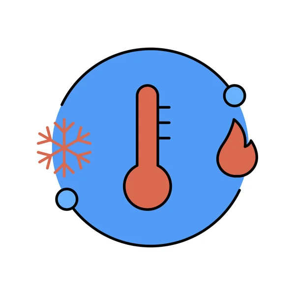 Weather Temperature Meter Icon Vector — Stockvektor