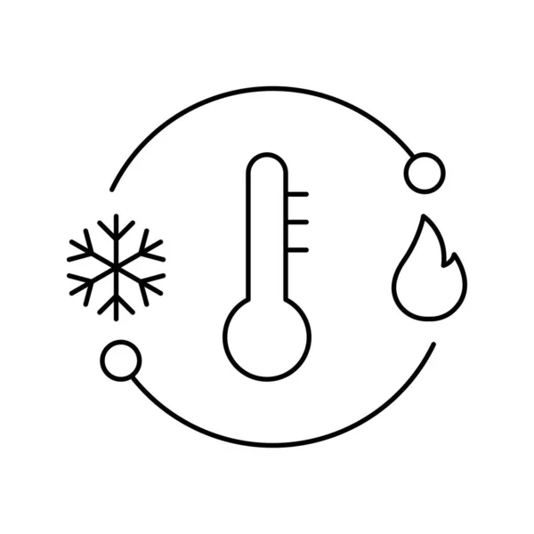 Ikona Měřiče Teploty Počasí — Stockový vektor
