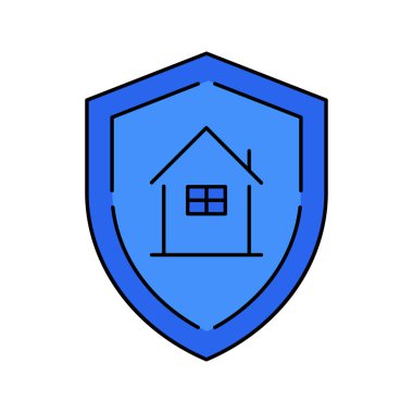 ev güvenlik kalkanı simgesi