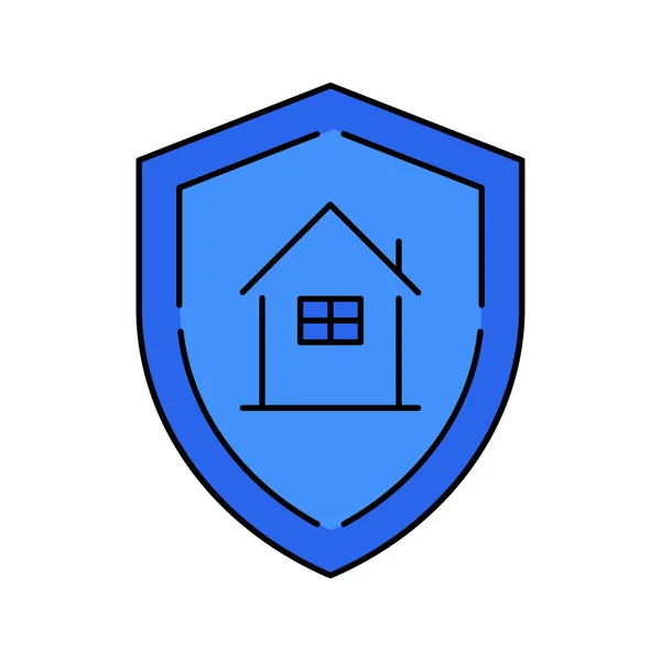 家庭安全护盾图标 — 图库矢量图片