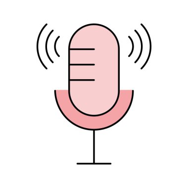 ses mikrofon simge vektör