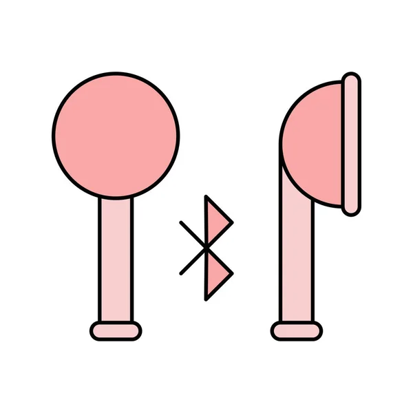 Креативная Иконка Наушников Bluetooth — стоковый вектор