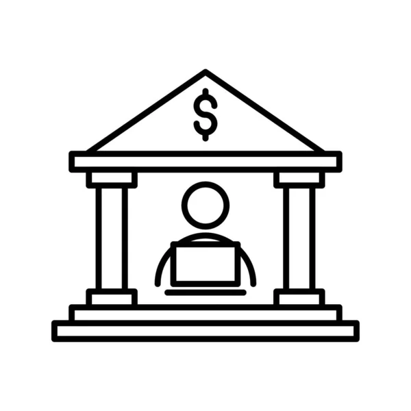 Ikona Banky Finanční Instituce — Stockový vektor