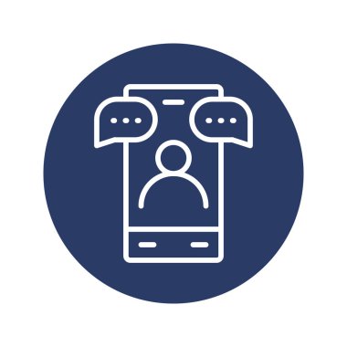 Akıllı telefon sohbet balonu simgesi