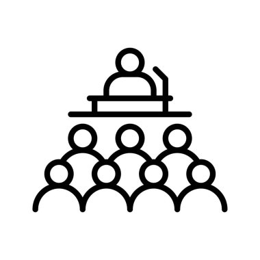 işletme eğitimi öğretim konferansı simgesi