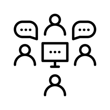 iş iletişim grubu sohbet balonu simgesi