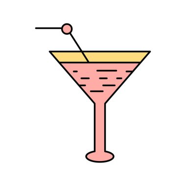 Yaz sahili taze içecek ikonu