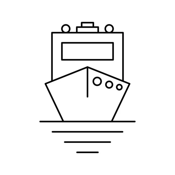 夏季旅游船图标 — 图库矢量图片