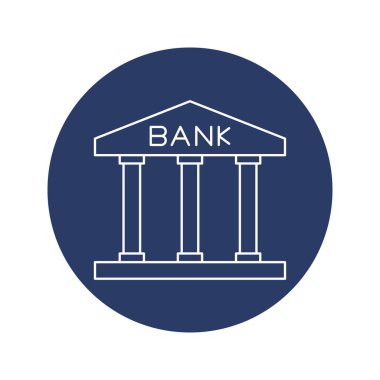 Şirket banka simgesi vektörü