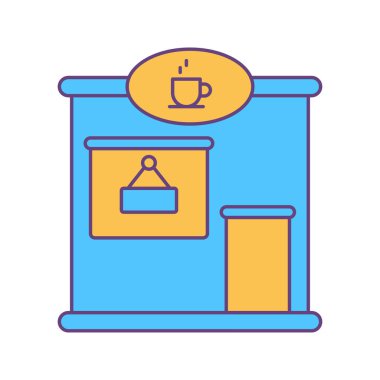 Kahve evi simgesi vektörü