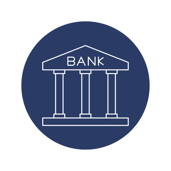 Bedrijfsbank Icoon Vector — Stockvector