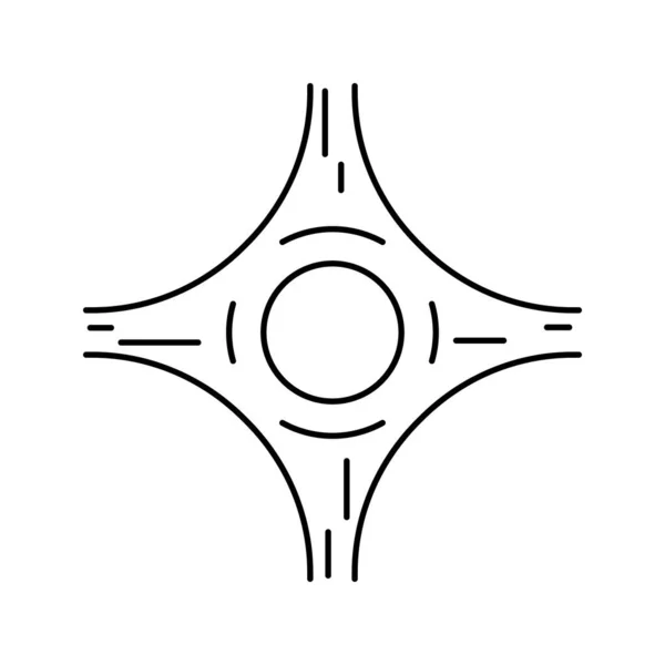 Route Cercle Icône Vecteur — Image vectorielle