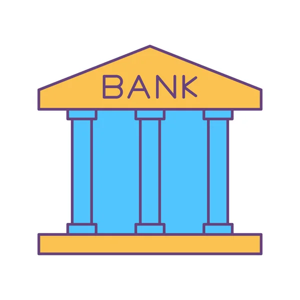 Bedrijfsbank Icoon Vector — Stockvector