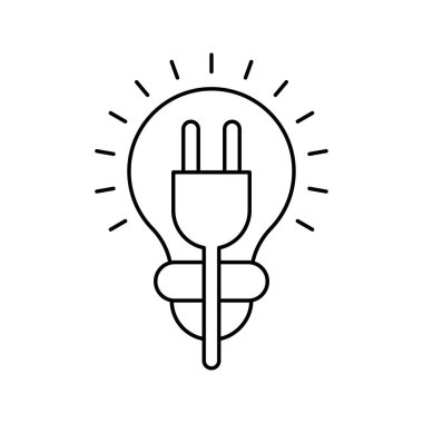 Yaratıcı enerji tasarrufu ampul dolgu simgesi