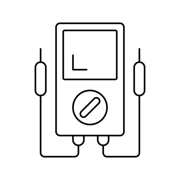 Spanning Tester Elektrische Meter Icoon — Stockvector