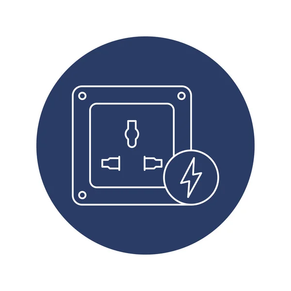 Ícone Tomada Combinada Elétrica —  Vetores de Stock