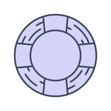 Güvenli yüzme koruyucu tüp simgesi