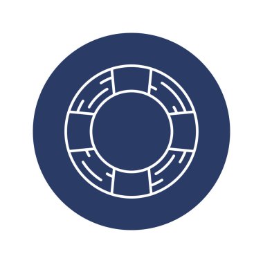 Güvenli yüzme koruyucu tüp simgesi