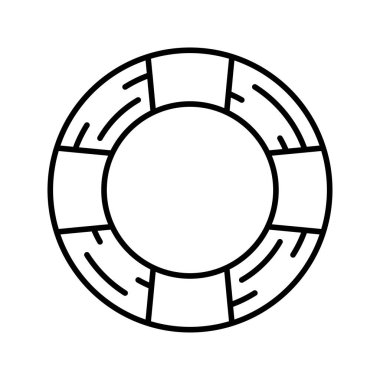 Güvenli yüzme koruyucu tüp simgesi