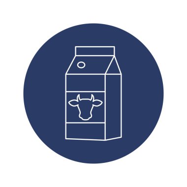 İnek sütü süt paketi simgesi