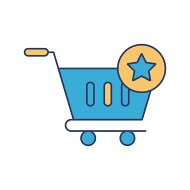 Modern alışveriş arabası simgesi