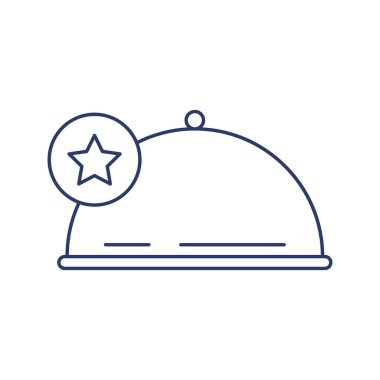 Modern yıldız restoran simgesi vektörü