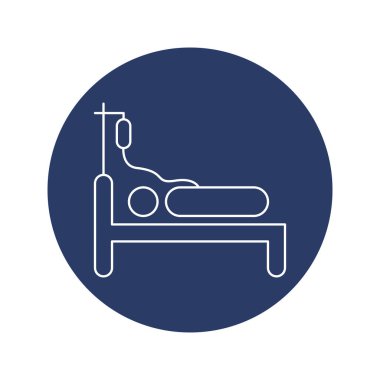 Yatak simgesindeki hasta