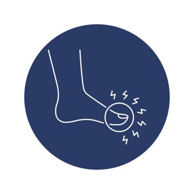 Ayak parmağı ağrısı ikonu