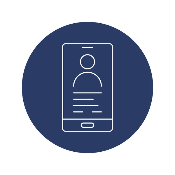 Smart Phone Profile Icon — Stock Vector