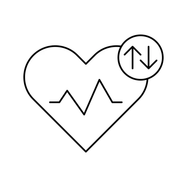 Illness Person Heart Beat Icon — 스톡 벡터