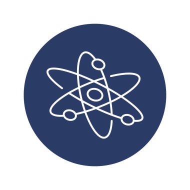 Nükleer güç parçacık ikonu vektörü