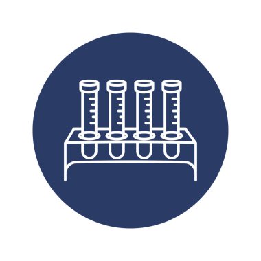 Tıbbi laboratuvar test tüpü simgesi