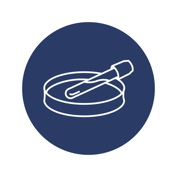 Medical Dropper Test Chemistry Laboratory Icon — Stockvektor