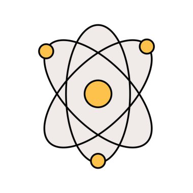 Nükleer güç parçacık ikonu vektörü