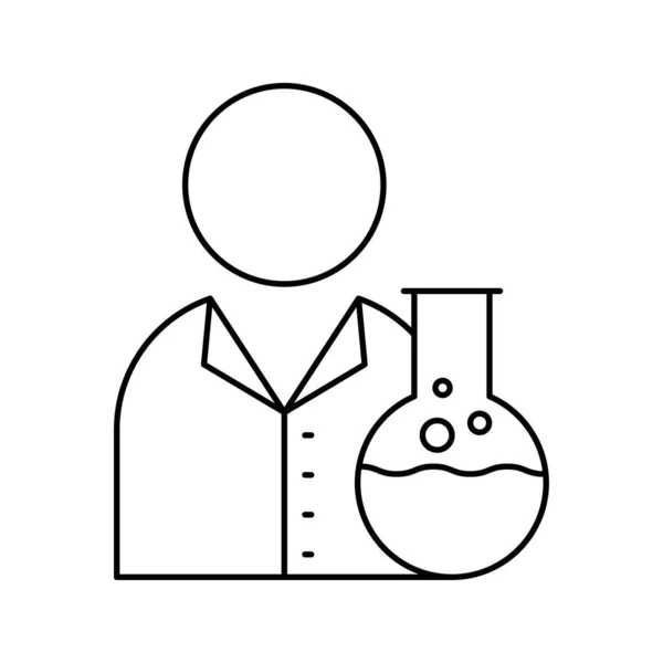 Lab Test Medical Scientist Icon — Stock Vector